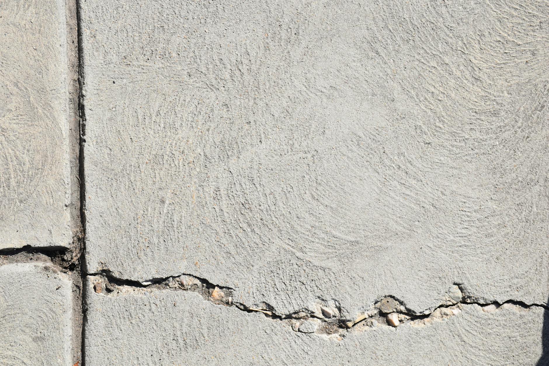 Fisura de concreto preparada para inyección PU de corte de agua